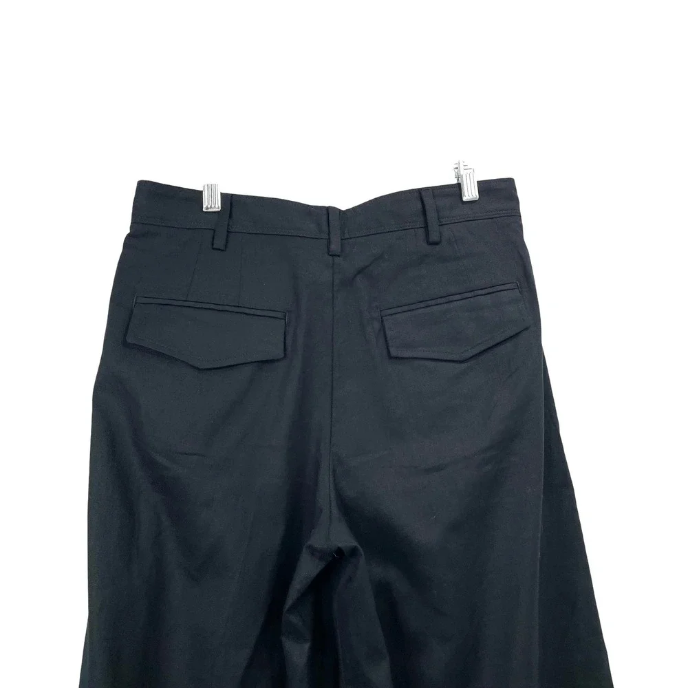 NEW Banana Republic linen‎ blend wide leg pleated pants Size 8P Petite black
